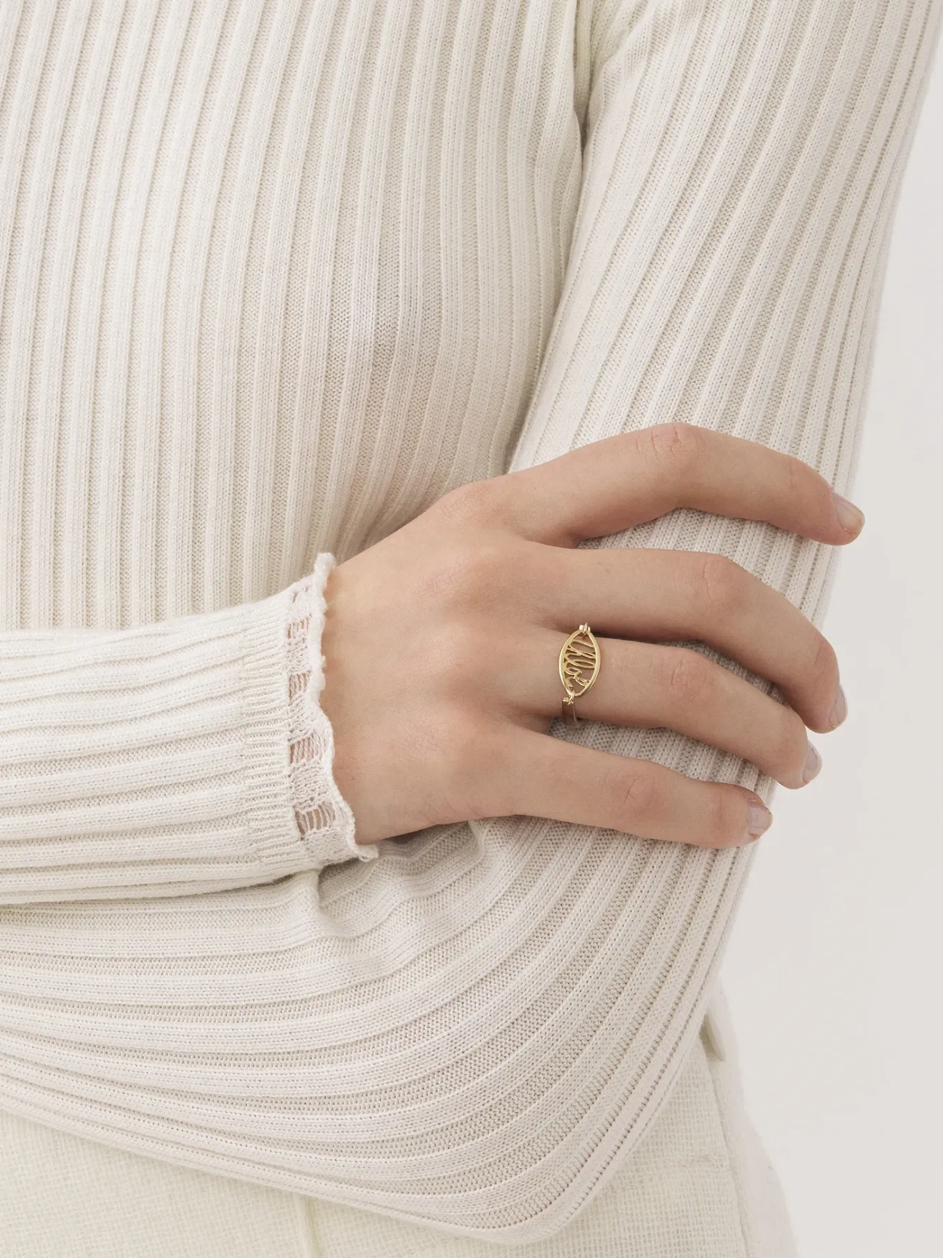 Bijoux-Chloé Bague Darcey Lace Gold Color
