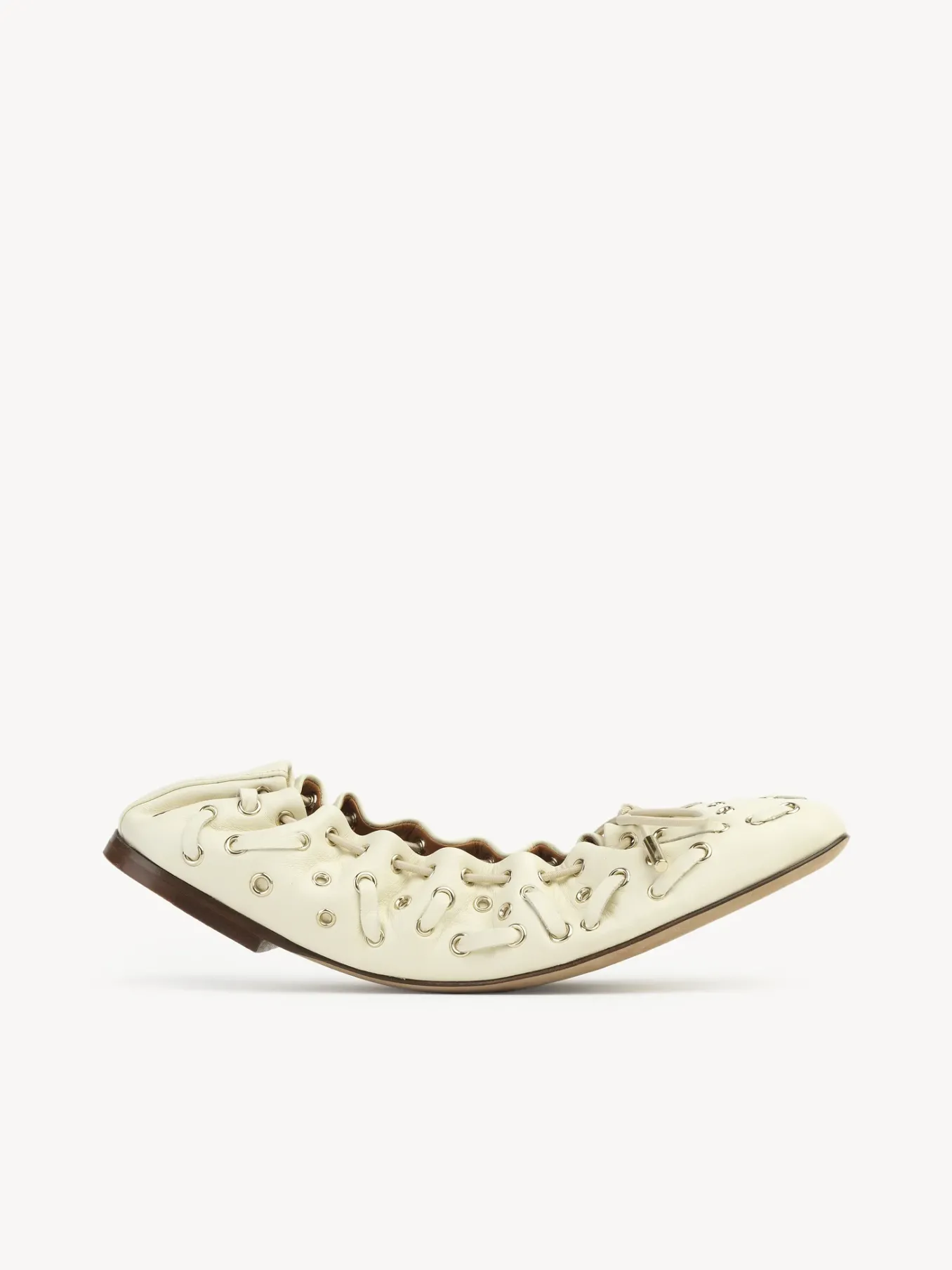Ballerines Et Escarpins-Chloé Ballerines Oracia Eggshell