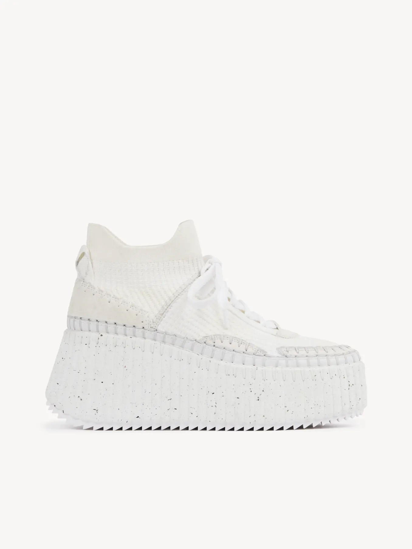 Baskets-Chloé Baskets Compensees Nama Blanc