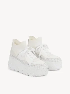 Baskets-Chloé Baskets Compensees Nama Blanc
