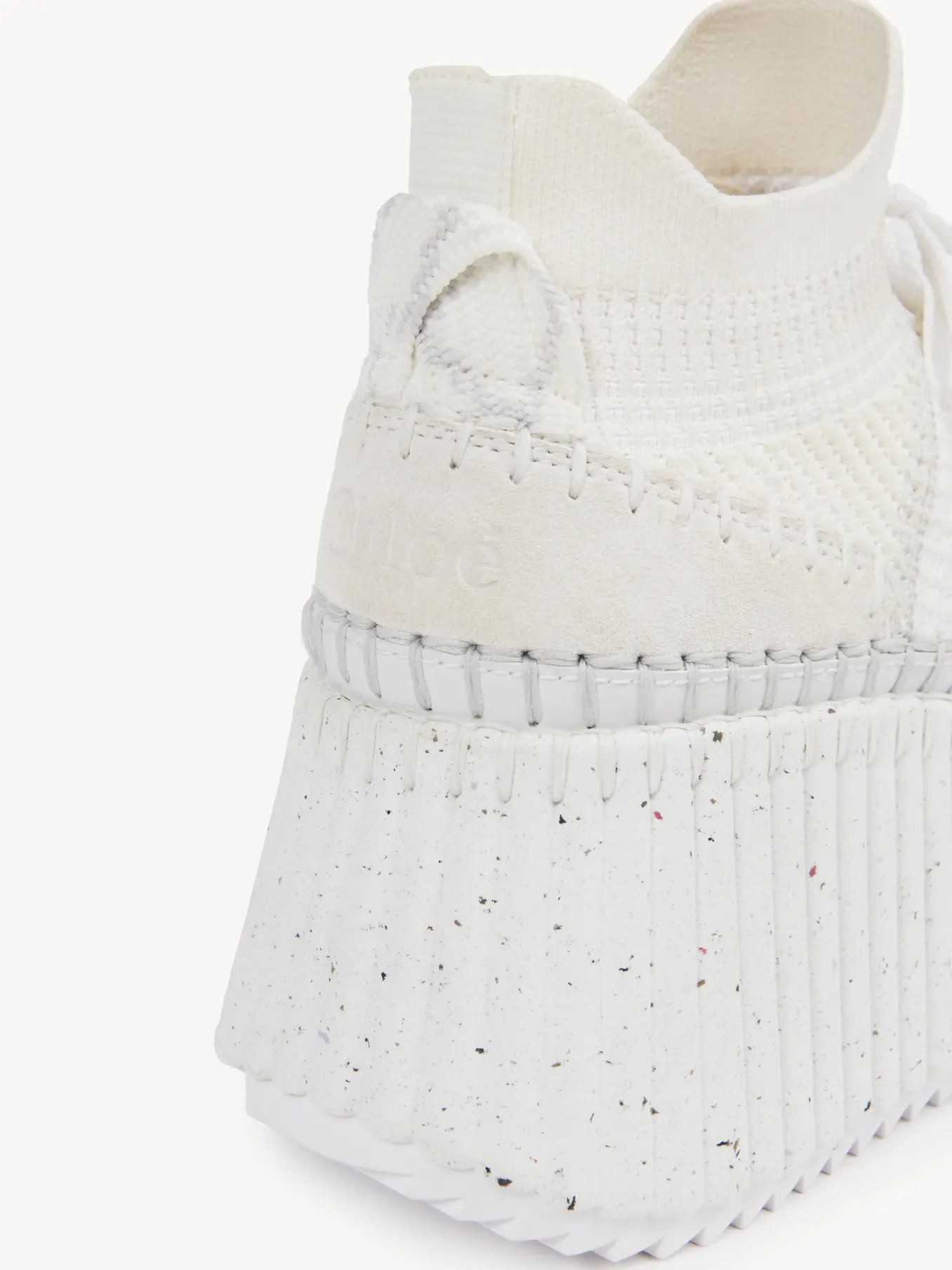 Baskets-Chloé Baskets Compensees Nama Blanc