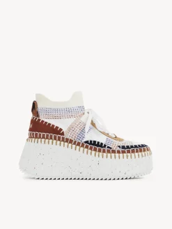 Baskets-Chloé Baskets Compensees Nama Red Sand