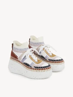 Baskets-Chloé Baskets Compensees Nama Red Sand