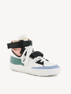 Baskets-Chloé Baskets Franckie Pink - Green 1