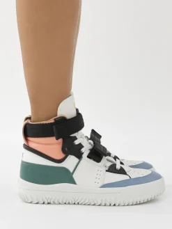 Baskets-Chloé Baskets Franckie Pink - Green 1