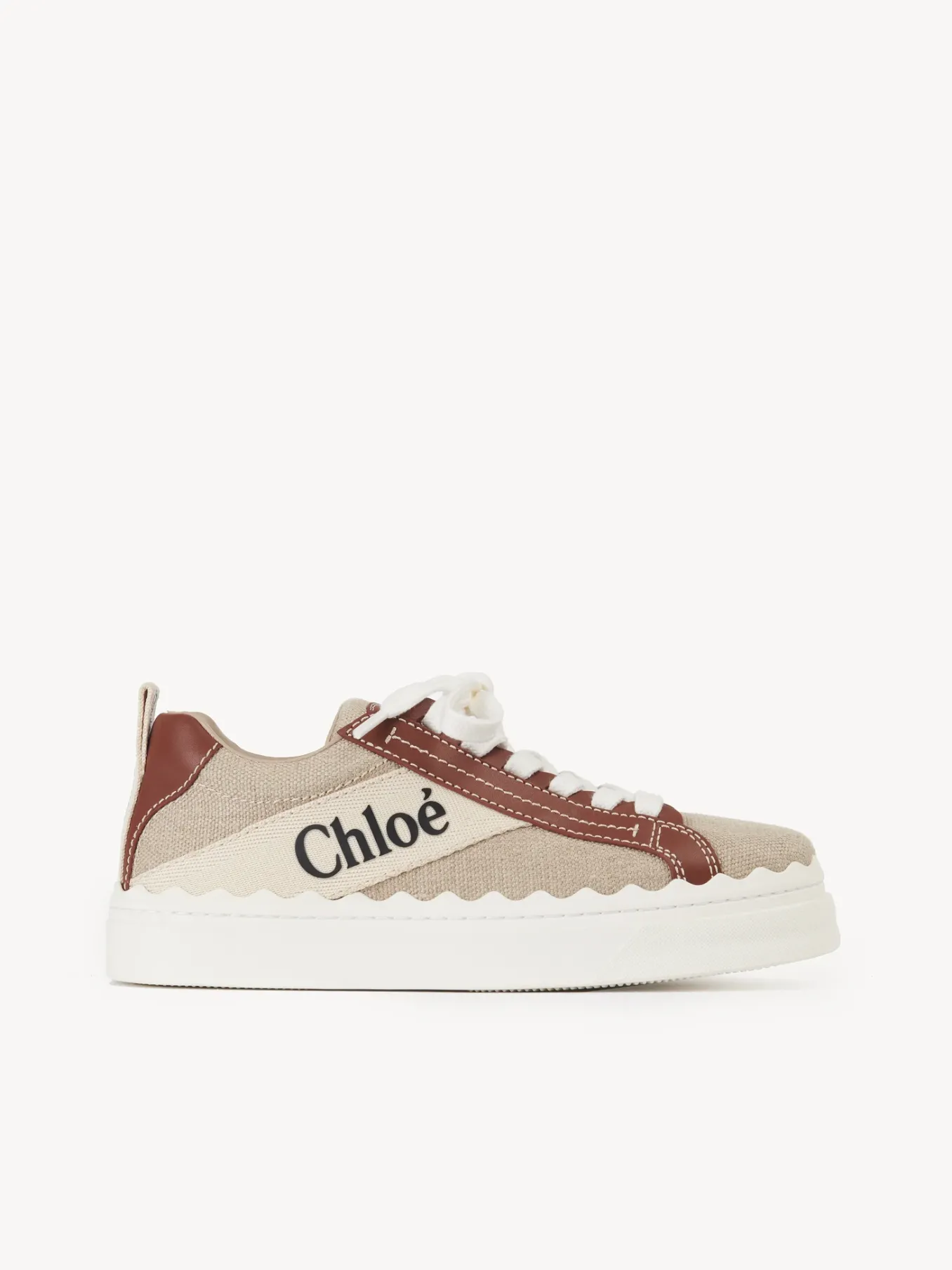Baskets-Chloé Baskets Lauren White - Brown 1
