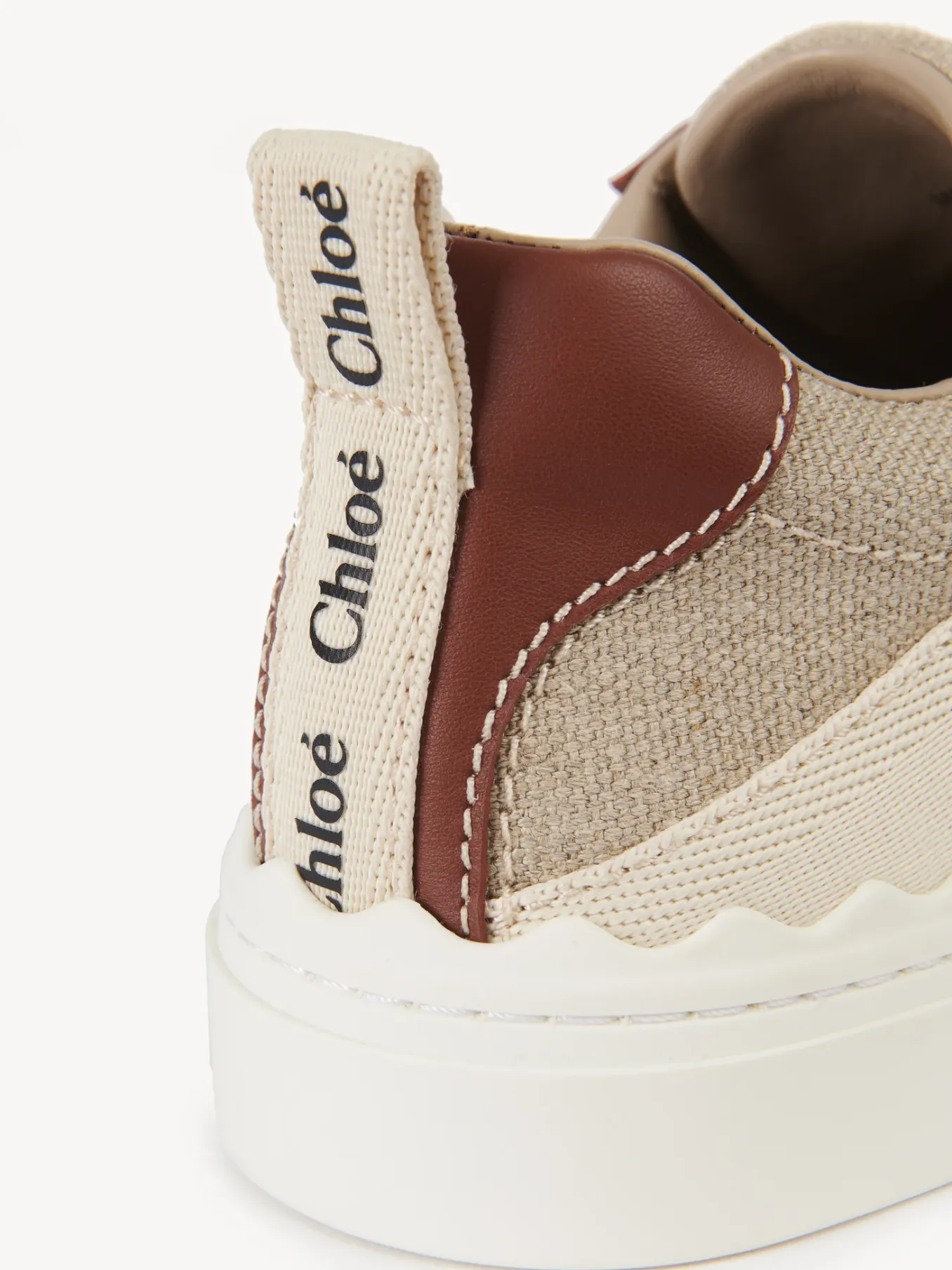 Baskets-Chloé Baskets Lauren White - Brown 1