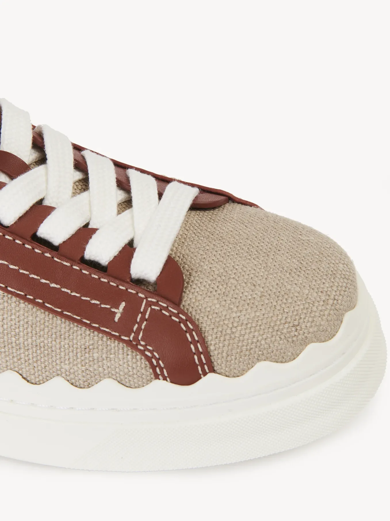 Baskets-Chloé Baskets Lauren White - Brown 1