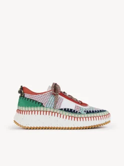 Baskets-Chloé Baskets Nama Green - Orange 1
