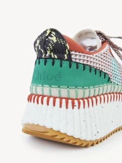 Baskets-Chloé Baskets Nama Green - Orange 1