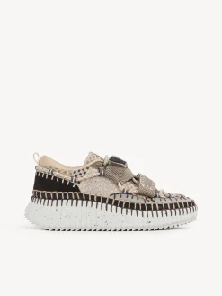 Baskets-Chloé Baskets Nama Nomad Beige