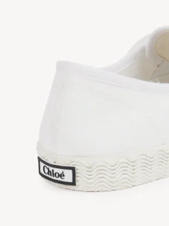 Denim-Chloé Baskets Robyn Blanc