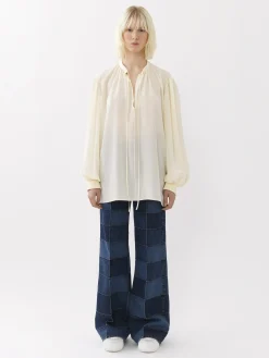 Tops Et Blouses-Chloé Blouse Froncee Buttercream