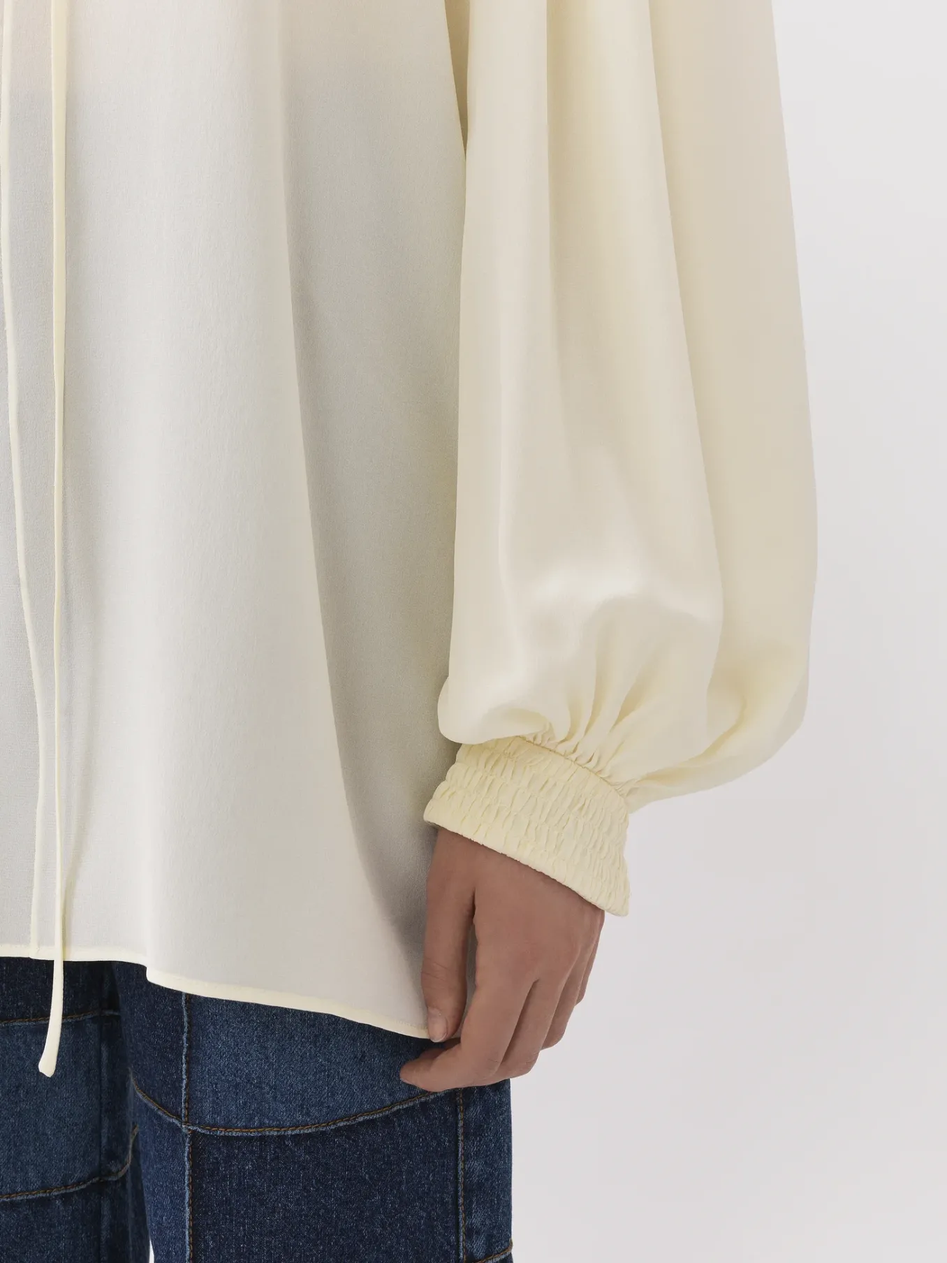 Tops Et Blouses-Chloé Blouse Froncee Buttercream
