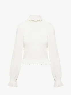 Vêtements-Chloé Blouse Victorienne Cloudy White