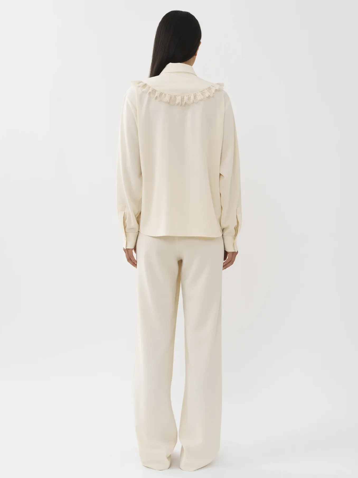 Vêtements-Chloé Blouse Volantee Light Ivory