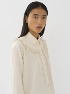 Vêtements-Chloé Blouse Volantee Light Ivory