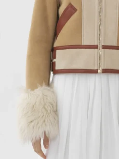 Vestes-Chloé Blouson Aviateur Soft Tan