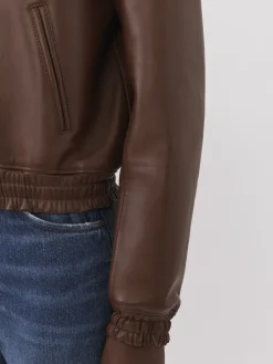 Vestes-Chloé Blouson Court Dark Chesnut