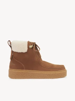 Bottes Et Bottines-Chloé Bottines A Lacets Jille Tan - Chocolate - Tobacco