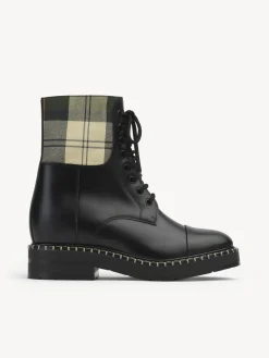 Bottes Et Bottines-Chloé Bottines A Lacets Noua Barbour Pour Chloe Noir