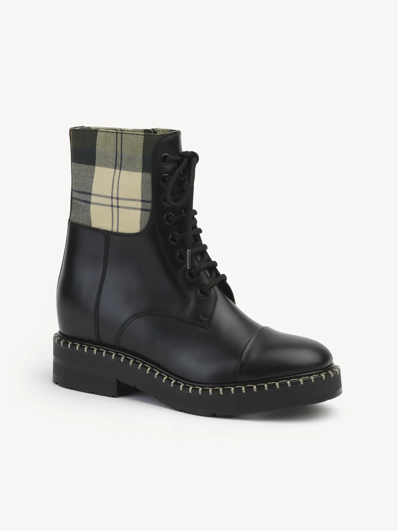 Bottes Et Bottines-Chloé Bottines A Lacets Noua Barbour Pour Chloe Noir