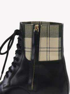 Bottes Et Bottines-Chloé Bottines A Lacets Noua Barbour Pour Chloe Noir
