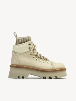 Bottes Et Bottines-Chloé Bottines A Lacets Owena Pearly Grey