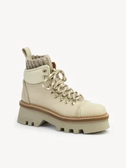 Bottes Et Bottines-Chloé Bottines A Lacets Owena Pearly Grey