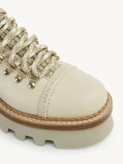 Bottes Et Bottines-Chloé Bottines A Lacets Owena Pearly Grey