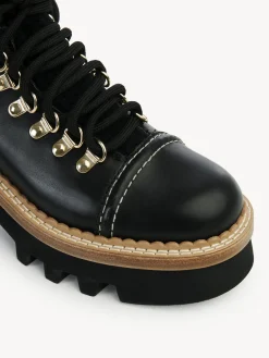 Bottes Et Bottines-Chloé Bottines A Lacets Owena Noir