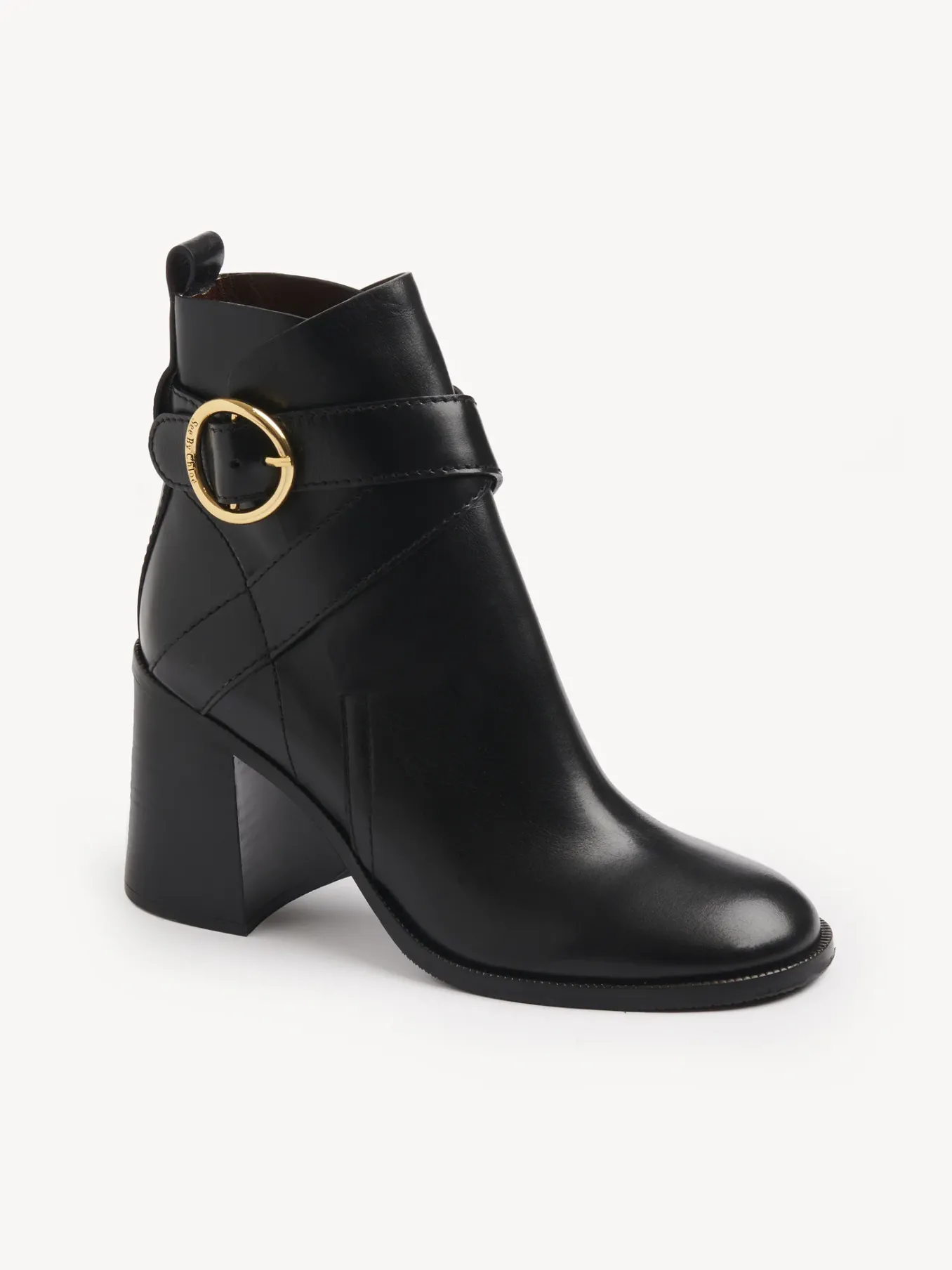 Bottes Et Bottines-Chloé Bottines A Talon Lyna Noir