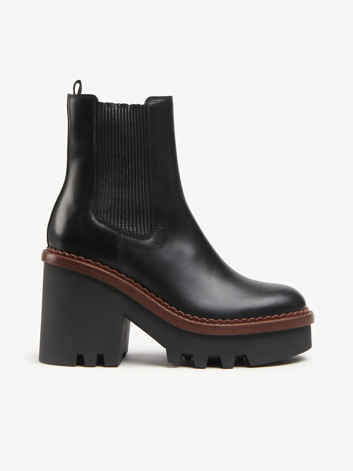 Bottes Et Bottines-Chloé Bottines Chelsea A Talon Owena Noir