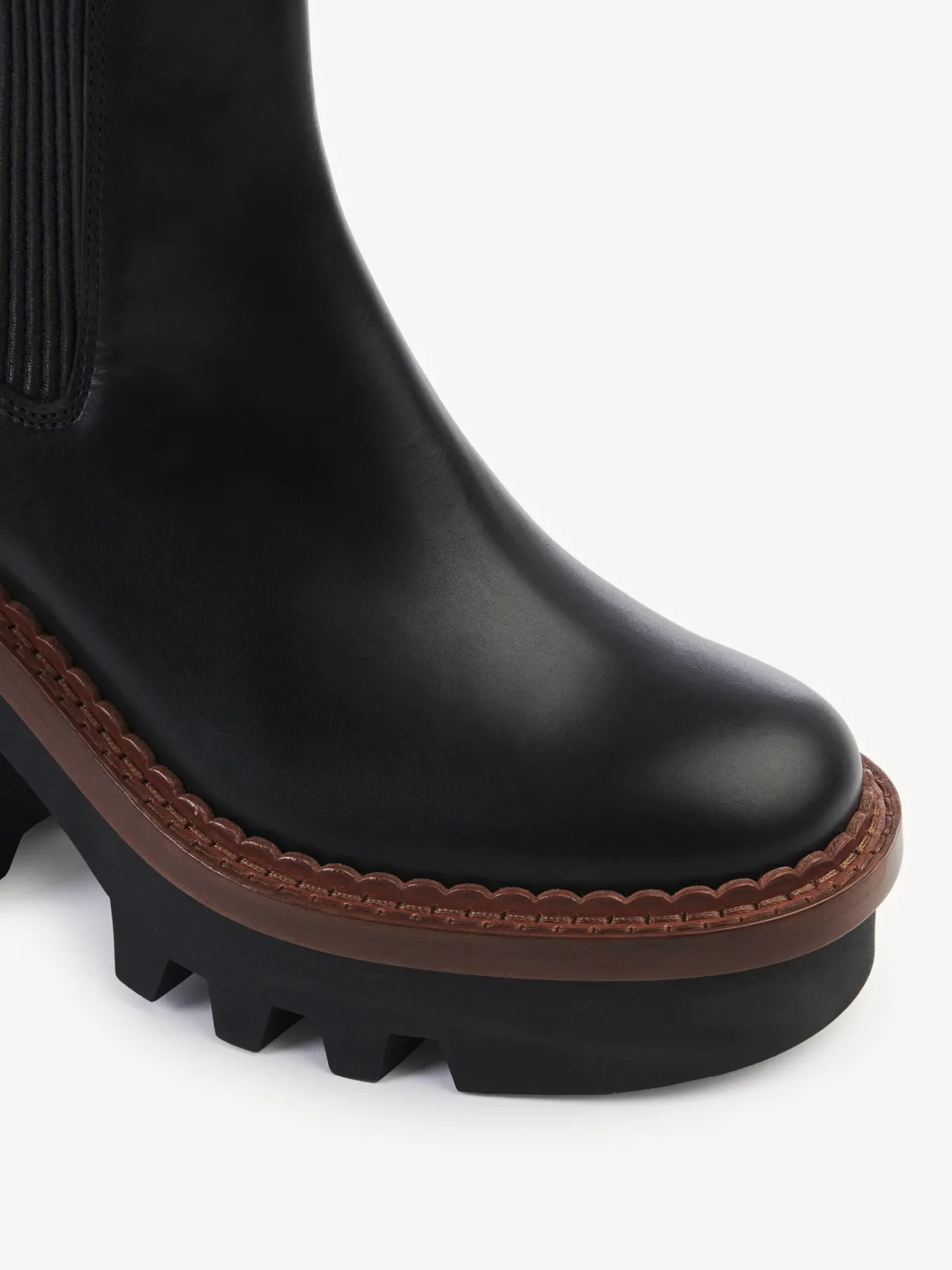 Bottes Et Bottines-Chloé Bottines Chelsea A Talon Owena Noir