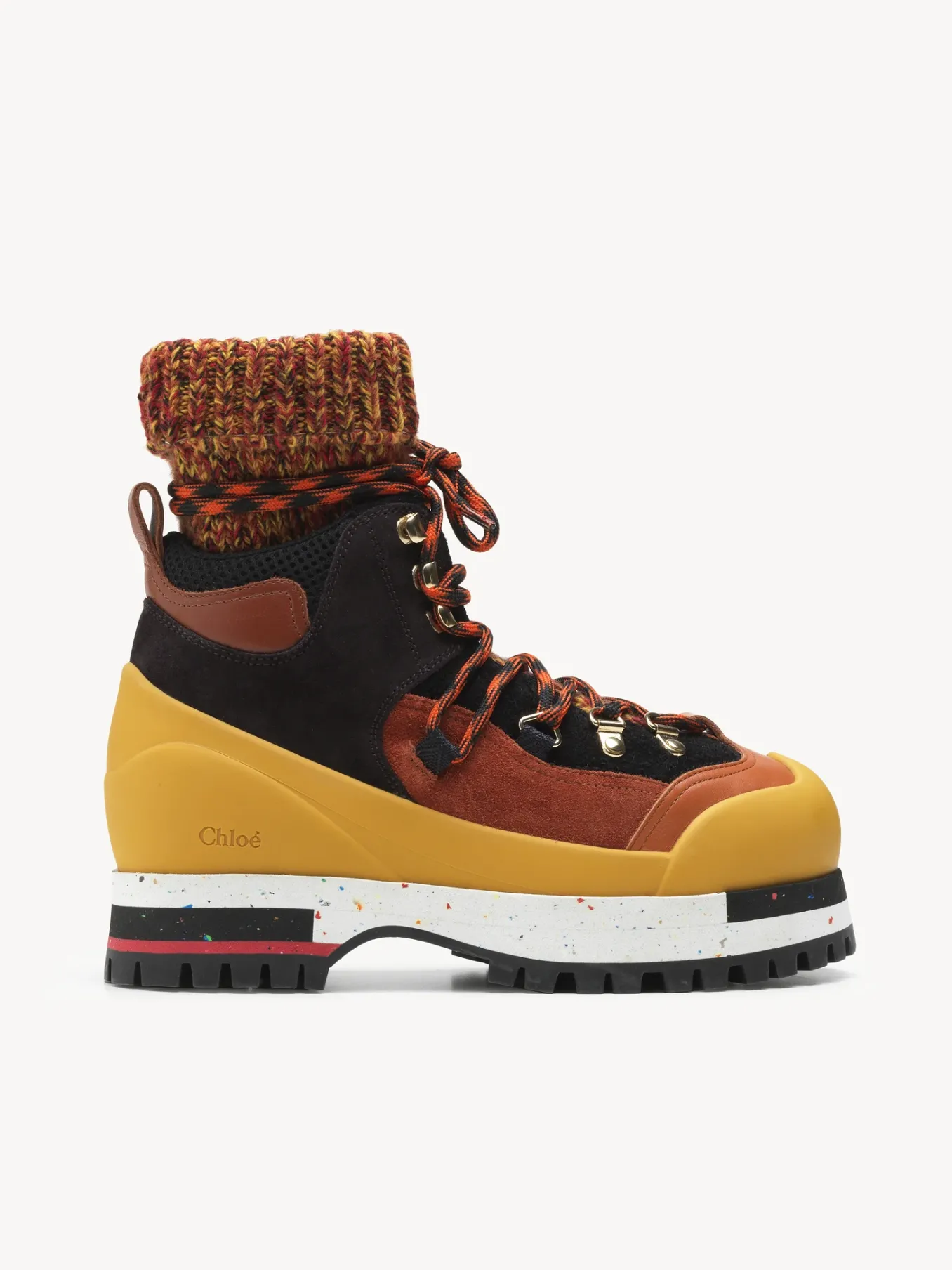 Bottes Et Bottines-Chloé Bottines De Randonnee Nikie Black - Orange 1