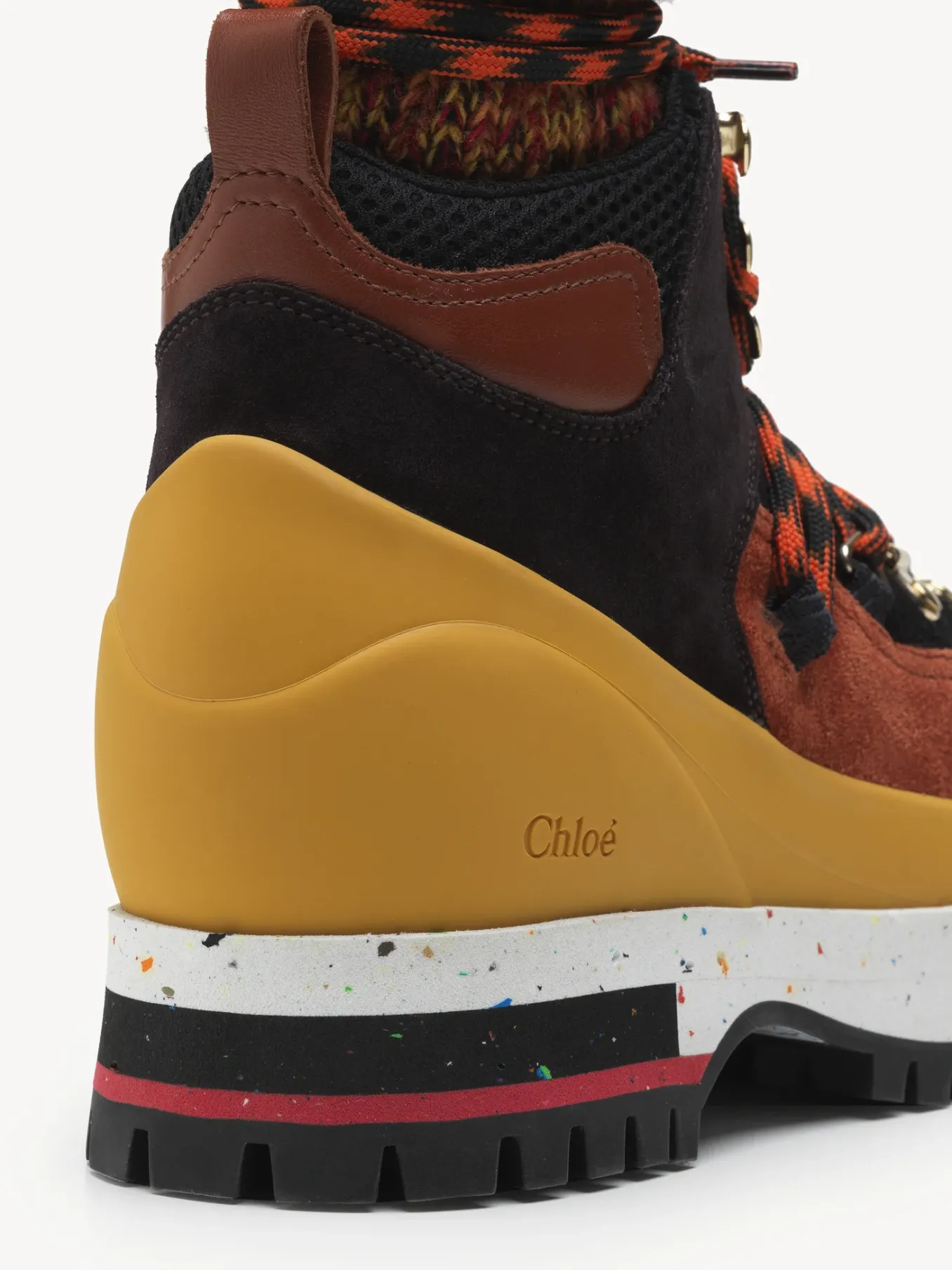 Bottes Et Bottines-Chloé Bottines De Randonnee Nikie Black - Orange 1
