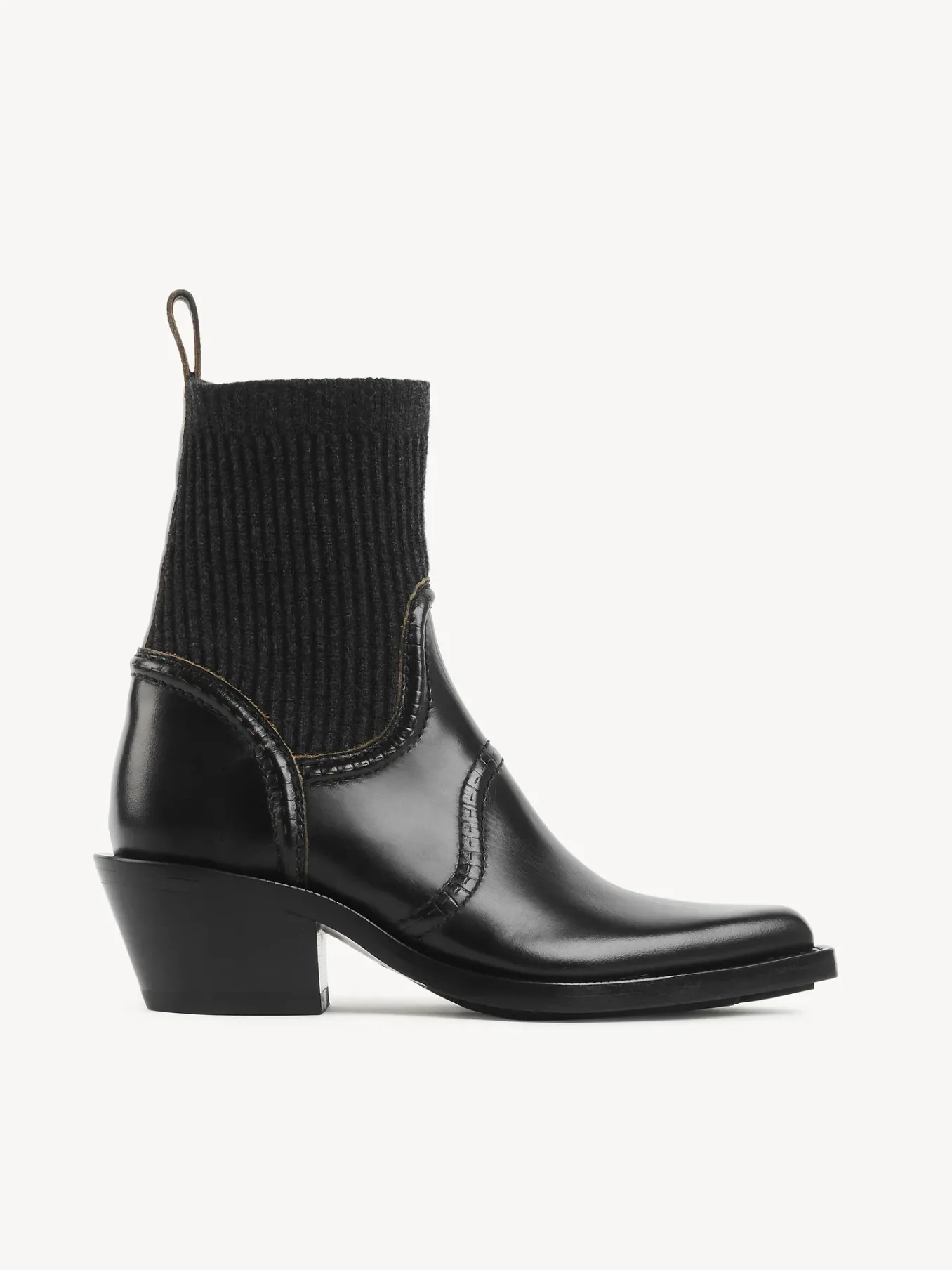 Bottes Et Bottines-Chloé Bottines Texanes Effet Chaussette Nellie Noir