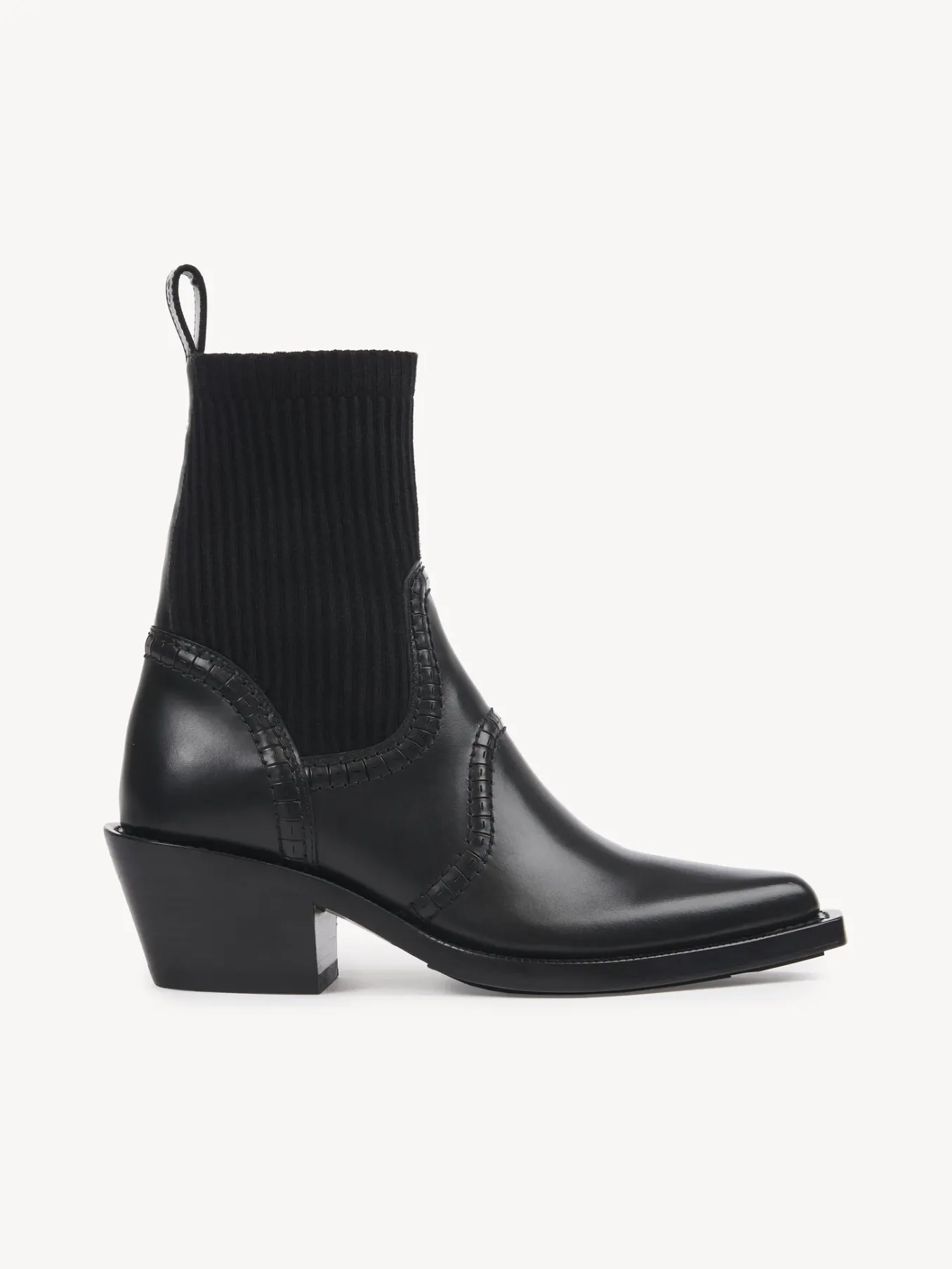 Bottes Et Bottines-Chloé Bottines Texanes Effet Chaussette Nellie Noir