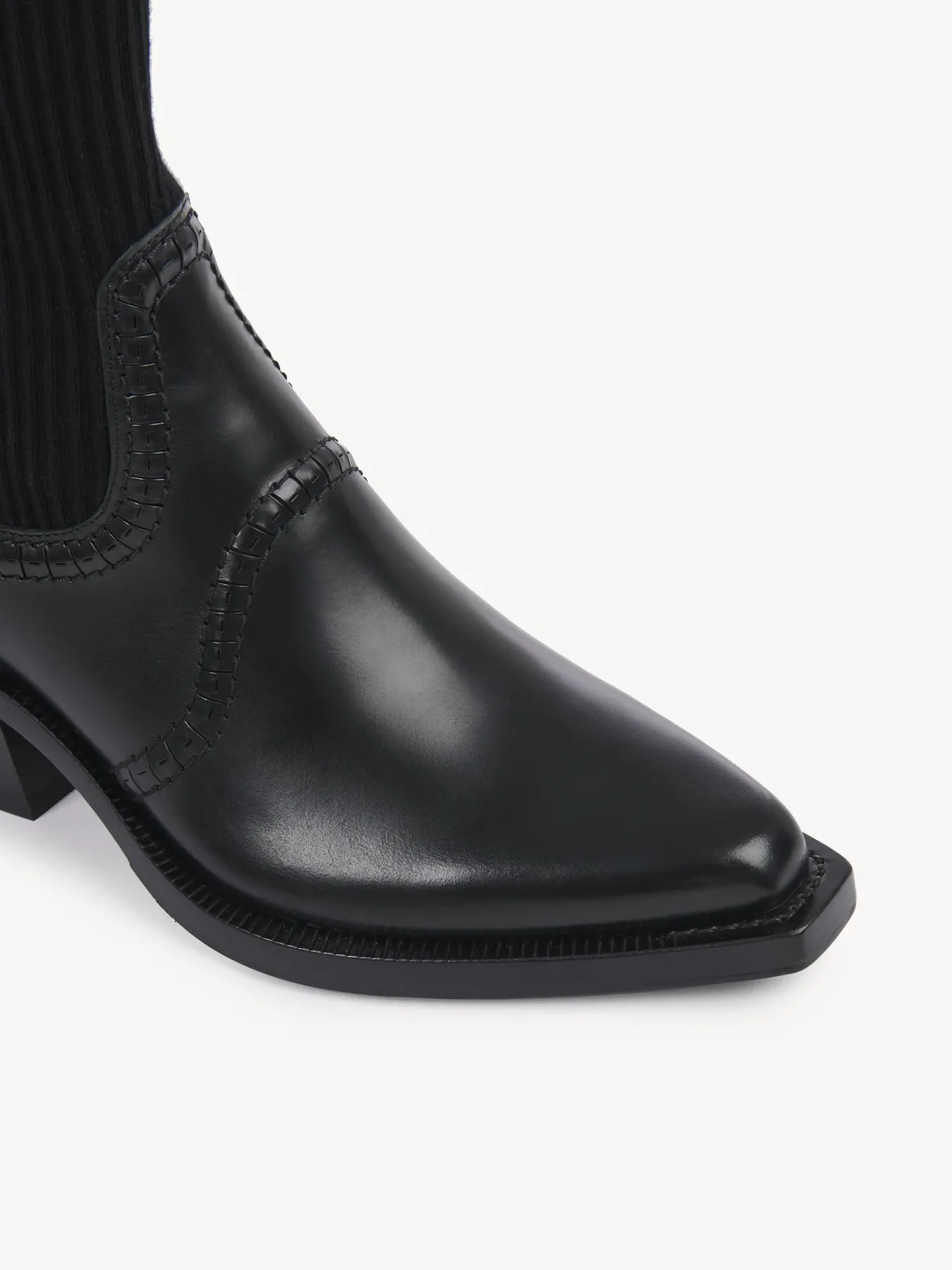 Bottes Et Bottines-Chloé Bottines Texanes Effet Chaussette Nellie Noir