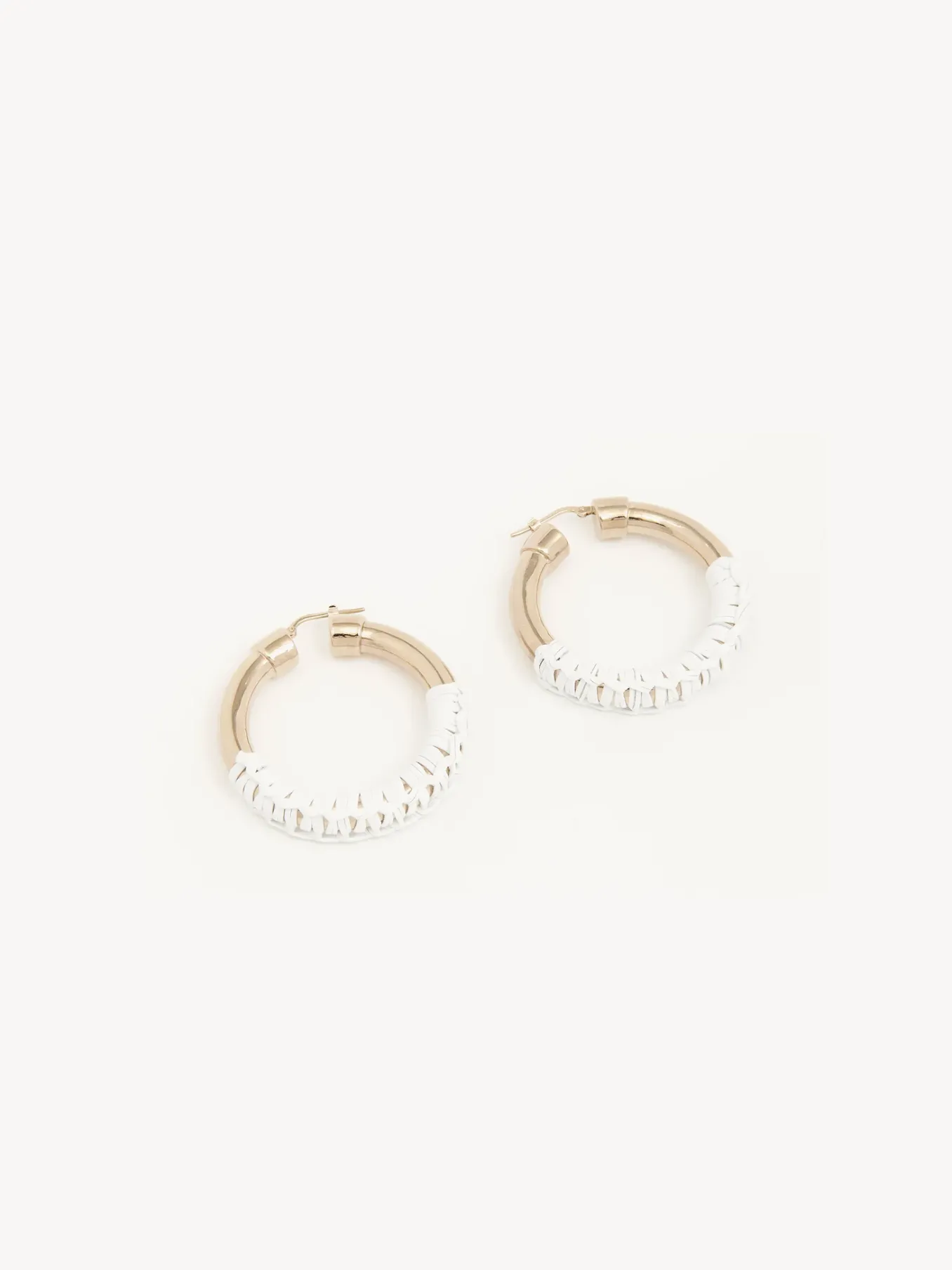 Bijoux-Chloé Boucles D'Oreilles Creoles Maura Blanc