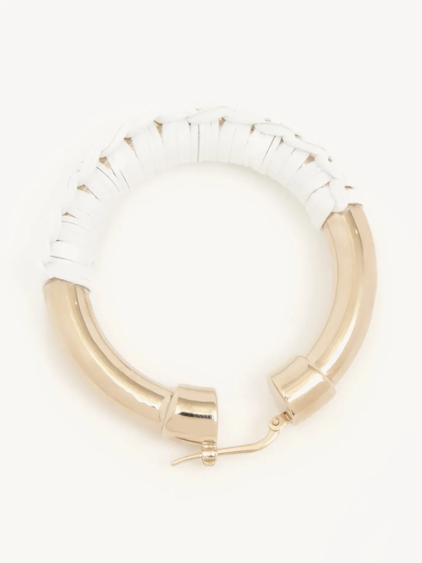 Bijoux-Chloé Boucles D'Oreilles Creoles Maura Blanc