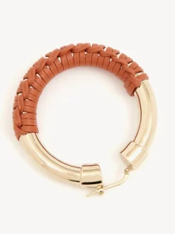 Bijoux-Chloé Boucles D'Oreilles Creoles Maura Henna Orange