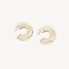 Bijoux-Chloé Boucles D'Oreilles Creoles Nancy Gold Color