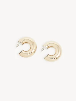 Bijoux-Chloé Boucles D'Oreilles Creoles Nancy Gold Color