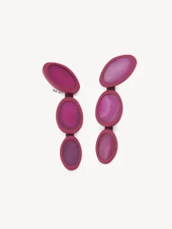 Bijoux-Chloé Boucles D'Oreilles Jemma Fuchsia Purple