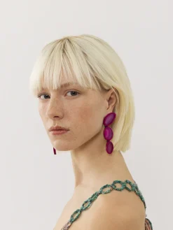 Bijoux-Chloé Boucles D'Oreilles Jemma Fuchsia Purple