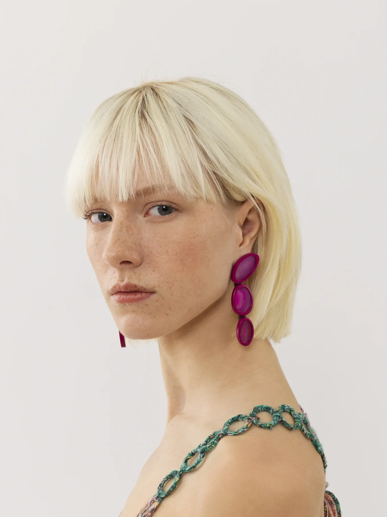 Bijoux-Chloé Boucles D'Oreilles Jemma Fuchsia Purple