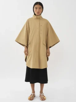 Vêtements-Chloé Cape A Simple Boutonnage Jungle Brown