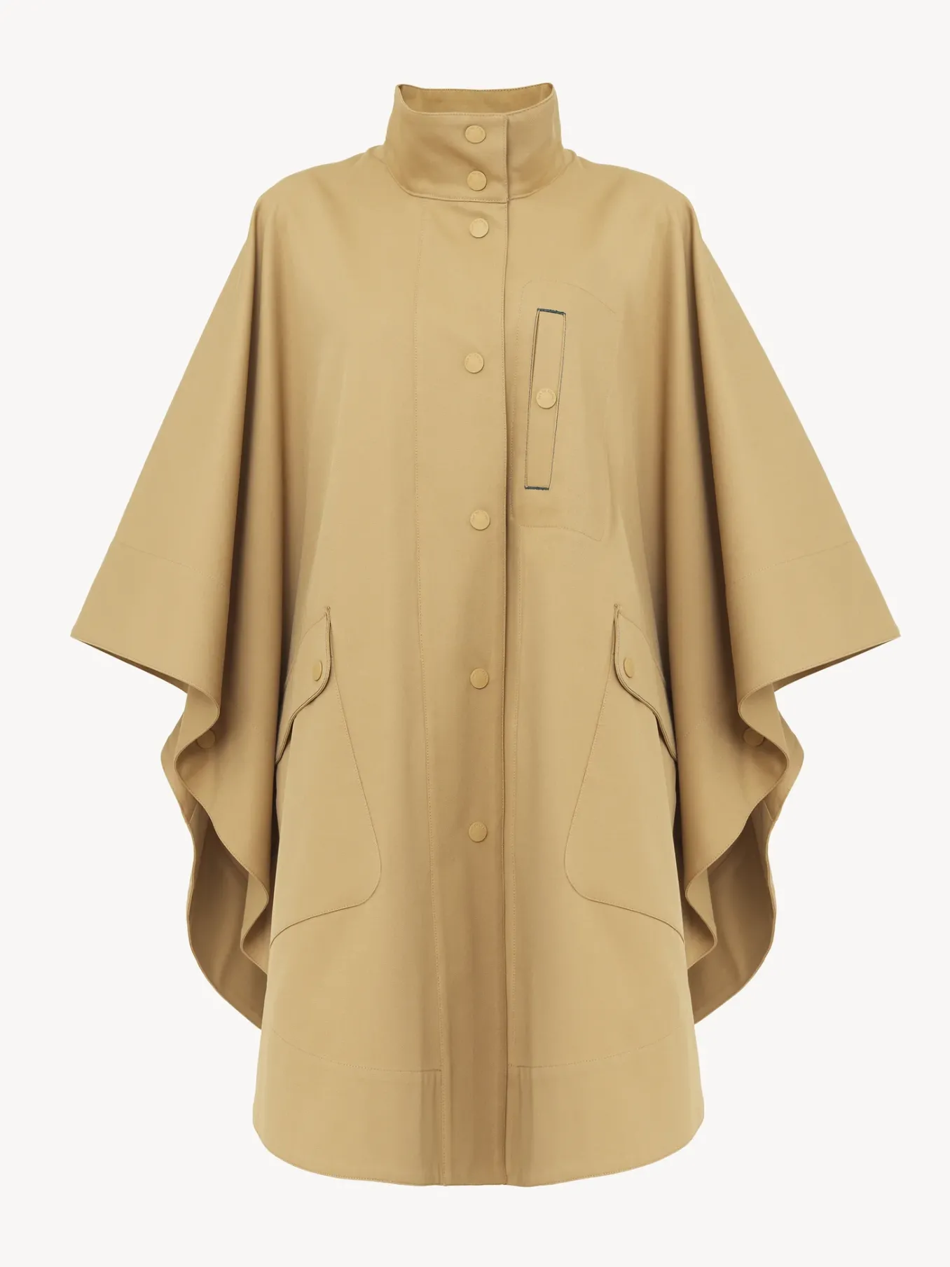 Vêtements-Chloé Cape A Simple Boutonnage Jungle Brown