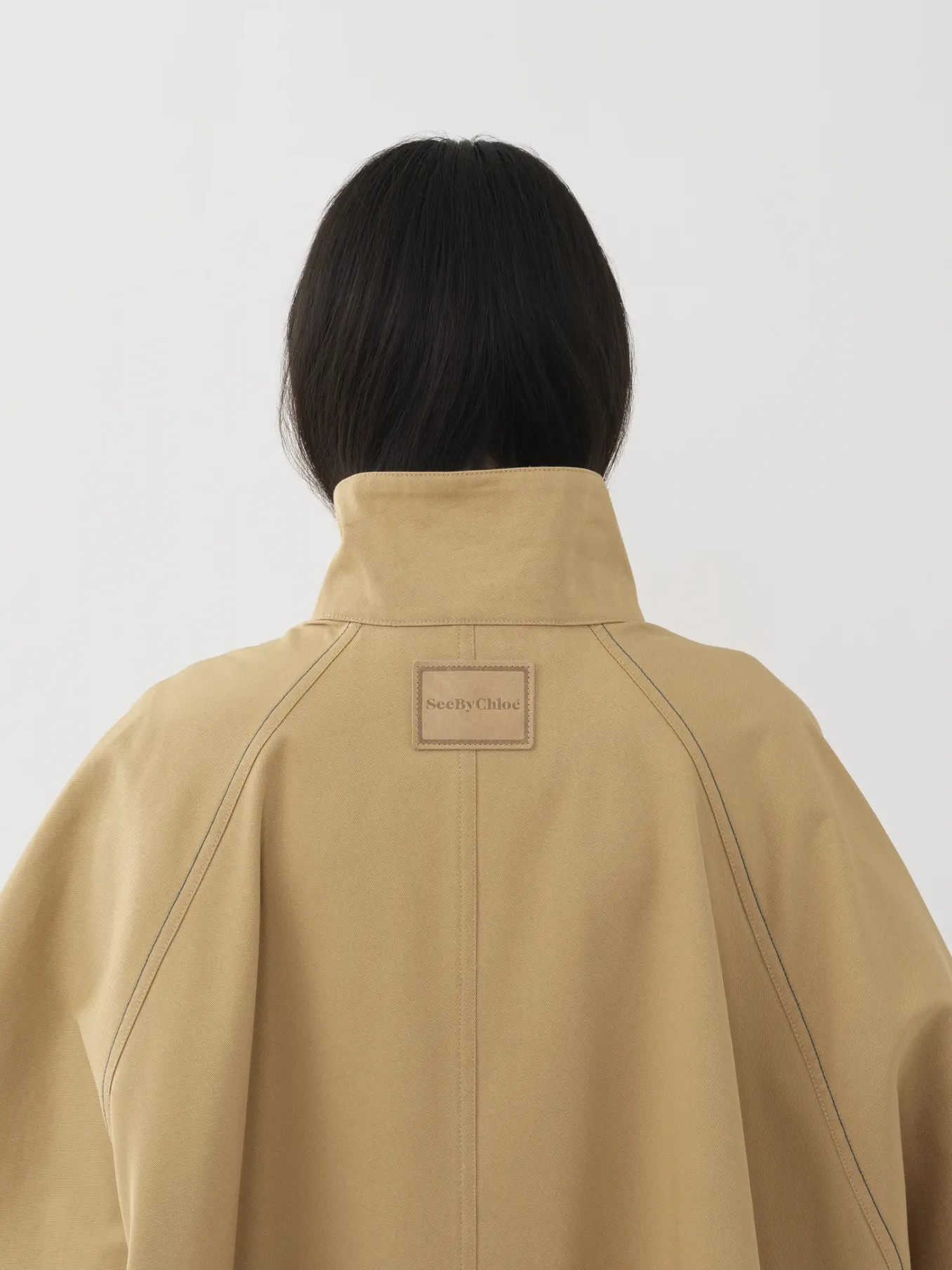 Vêtements-Chloé Cape A Simple Boutonnage Jungle Brown